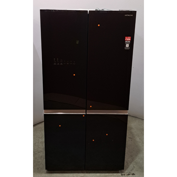 Hitachi 569L French Door Refrigerator Black Glass Finish RWB640VT0-1GBK