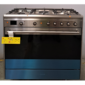 Smeg 90cm Classic Freestanding Dual Fuel Oven-Stainless Steel FS9606XS1