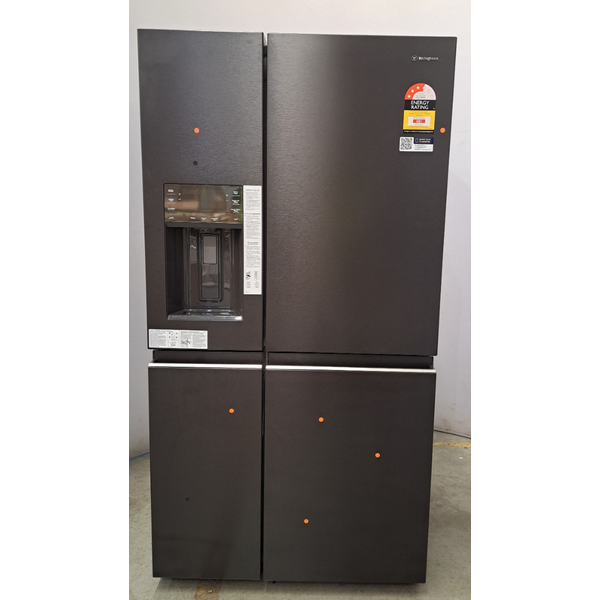 Westinghouse 609L Quad Door Fridge with Ice and Water Door Dispenser Matte Black WQE6170BB