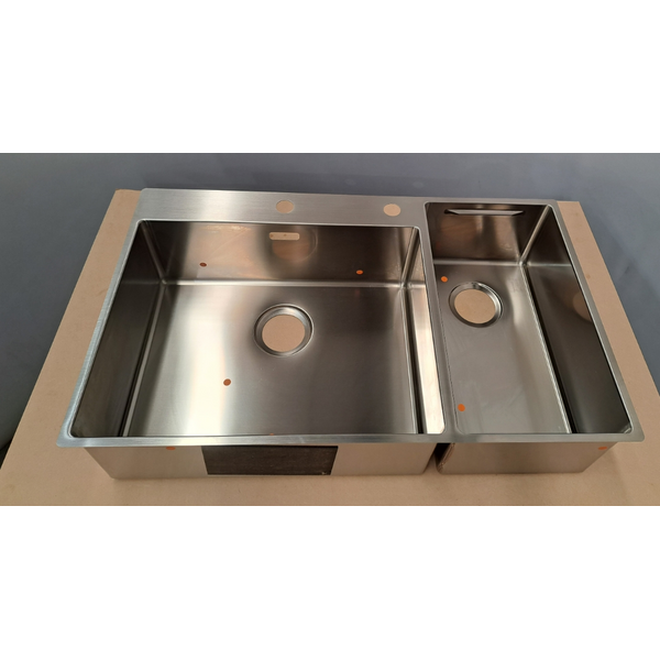 Franke Box Centre Double Bowl Sink with Small Bowl Right BWX220-54/27SBR
