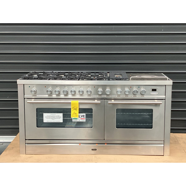 ILVE Professional Plus 150cm Freestanding Dual Fuel Oven/Stove with Teppanyaki Plate P15FSDWE3SS