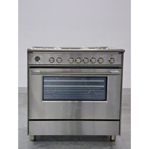 Fisher & Paykel Series 9 90cm Classic Style Freestanding Dual Fuel Pyrolytic Cooker Stainless Steel OR90SCG6X1