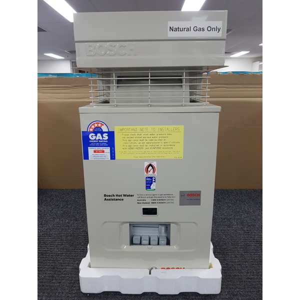 Bosch Pilot Ignition 10L Continuous Flow Natural Gas Hot Water System  9707061030 | Home Clearance
