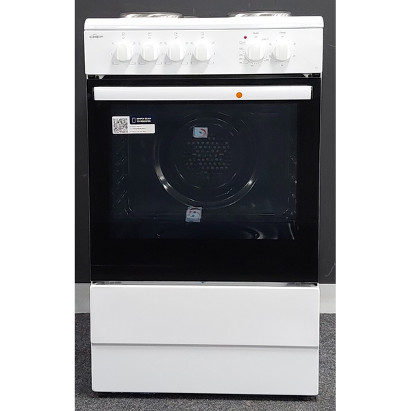 Chef 54cm Electric Freestanding Oven-White CFE536WB
