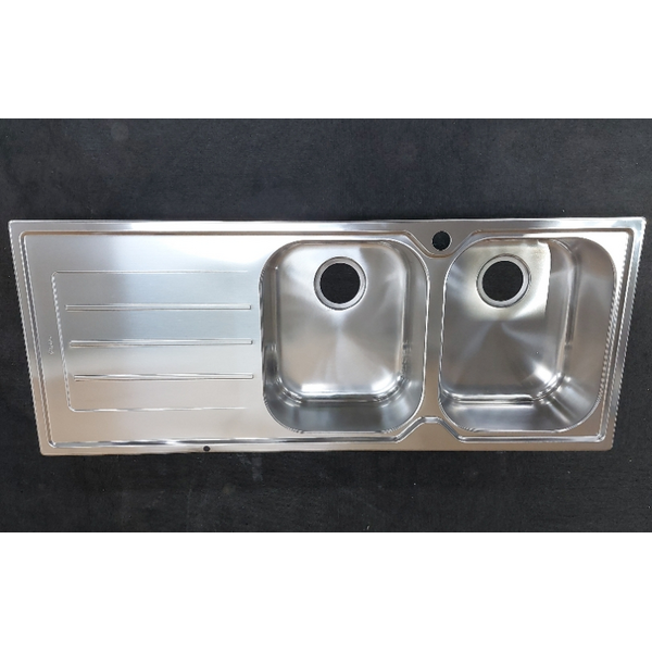 Oliveri Flinders Double Bowl Sink with Drainer FL172