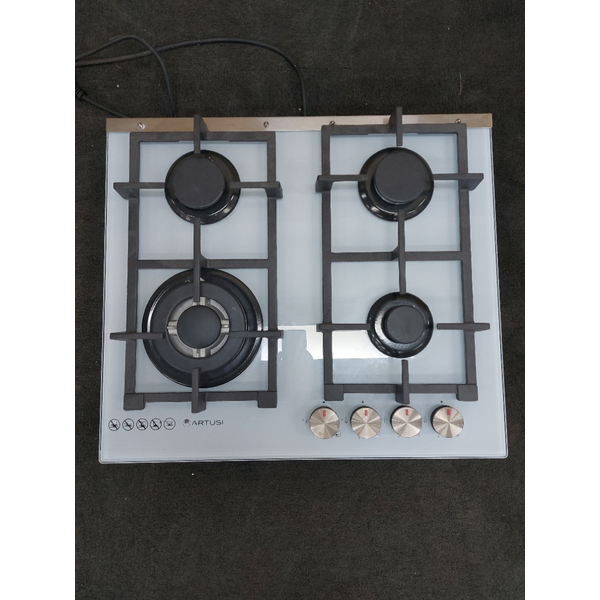 Artusi 60cm Tempered Glass White Cooktop CAGH6000W