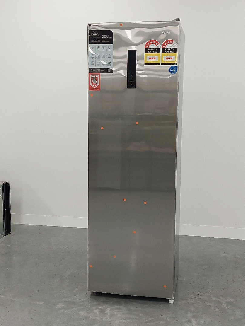 CHiQ 206L Hybrid Upright Freezer Stainless Steel CSH205NSS | Home