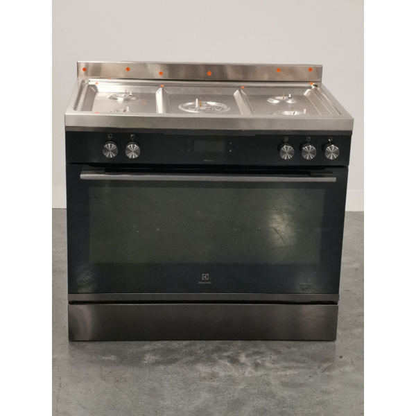 Electrolux 90cm Dual Fuel Pyrolytic Freestanding Oven/Stove EFEP916DSE