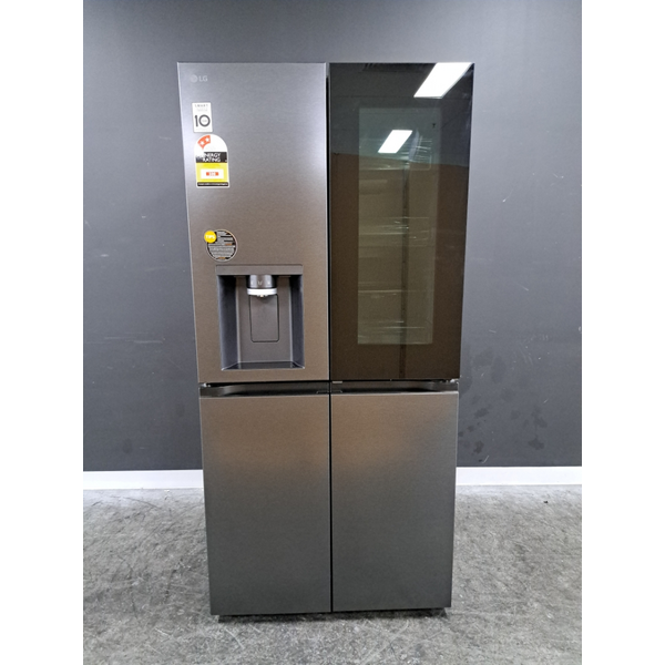 LG 508L French Door InstaView Door-in-Door Fridge with In-door Ice & Water Dispenser Matte Black GF-V500MBLC