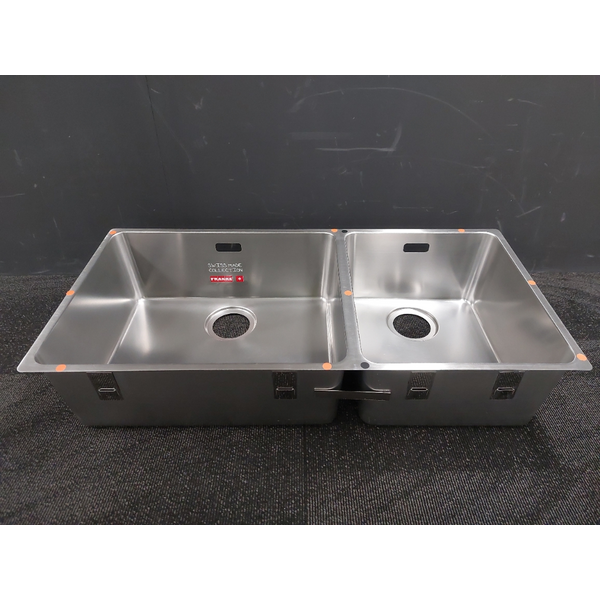 Franke Mythos 500/340mm and 1 and 1/2 Bowl Right 3 Way Installation Sink with Accessories MYX220-5034FPCSBR