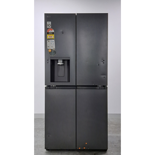 LG 506L French Door Fridge with Slim Non-Plumbed In-Door Ice and Water Dispenser Matte Black GF-LN500MBL