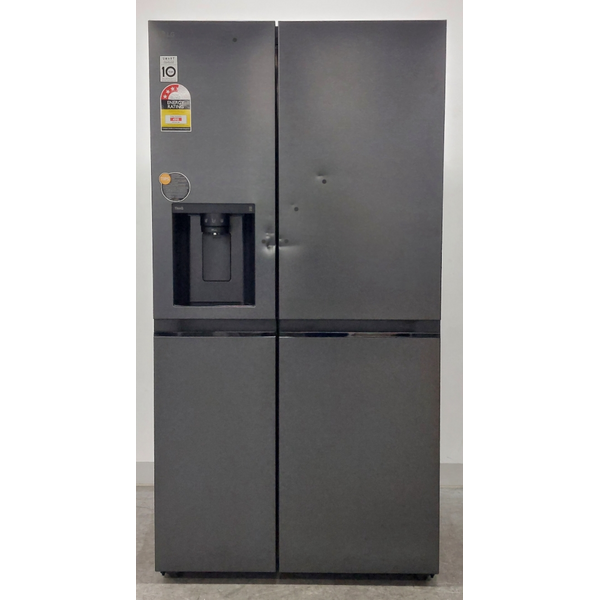 LG 635L Side by Side Fridge with Ice & Water Matte Black GS-L600MBL