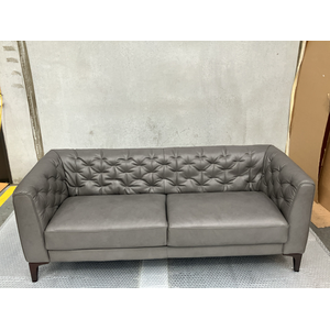 Natuzzi Editions Piacera Charcoal Leather 3 Seater SOFAB98800915WQ SOFAB98815WQ