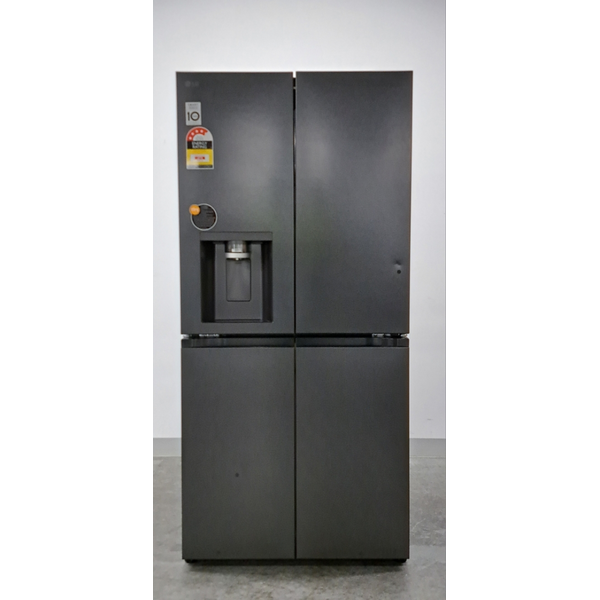 LG 506L French Door Fridge with Slim In-Door Ice and Water Dispenser Matte Black GF-L500MBL