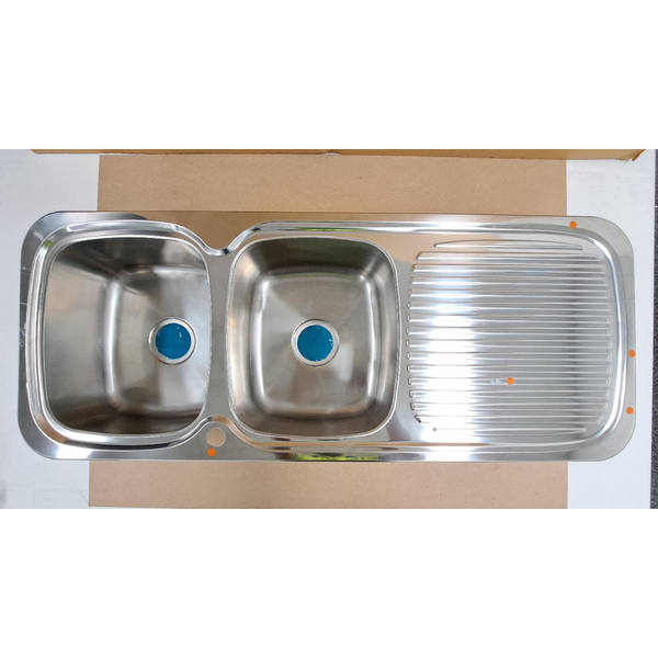 Oliveri Lakeland Double Bowl Left Hand Drainer Sink LL157