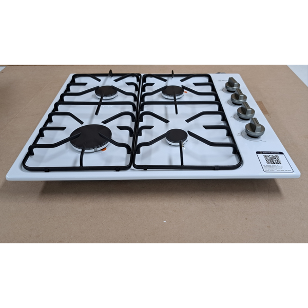 Westinghouse 60cm 4 Burner Natural Gas Cooktop White Enamel WHG640WC