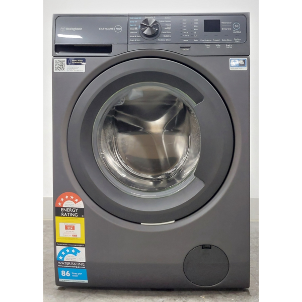 Westinghouse EasyCare 700 10kg Front Load Washing Machine Grey WWF1044M7SAS