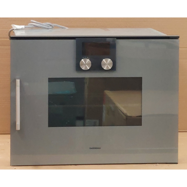 Gaggenau 60cm 200 Series Compact Built-In Combi-Microwave Oven Right Hinge - Metallic 1000W BMP250-110