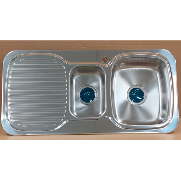 Oliveri Lakeland 1 and 3/4 Bowl Left Hand Drainer Sink LL137