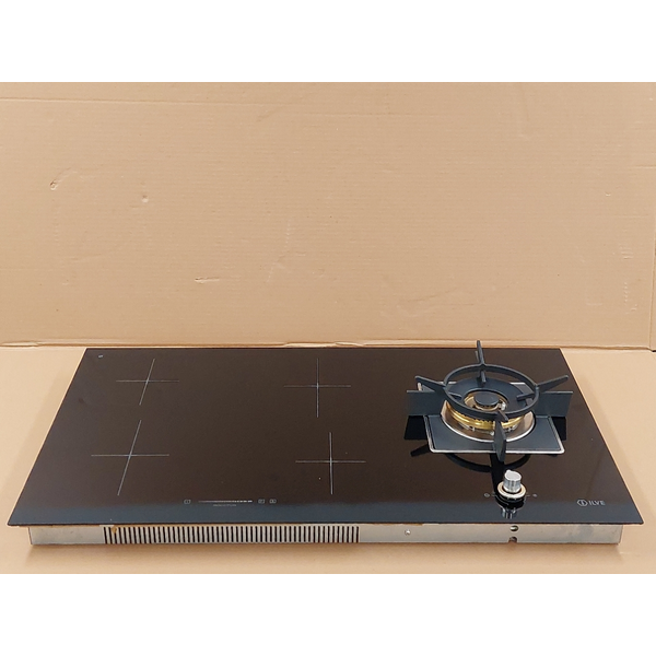 ILVE 90cm Hybrid Induction Cooktop with Natural Gas Wok ILBV94+1