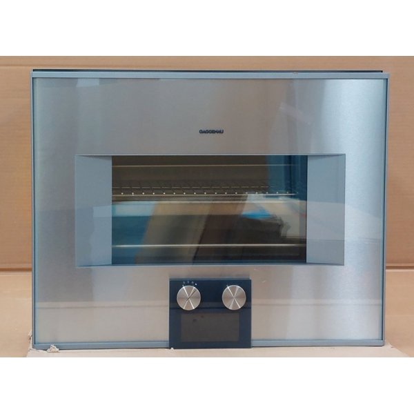 Gaggenau 60cm 400 Series Compact Built-In Combi-Steam Oven Bottom Controls Right Hinge BS474112
