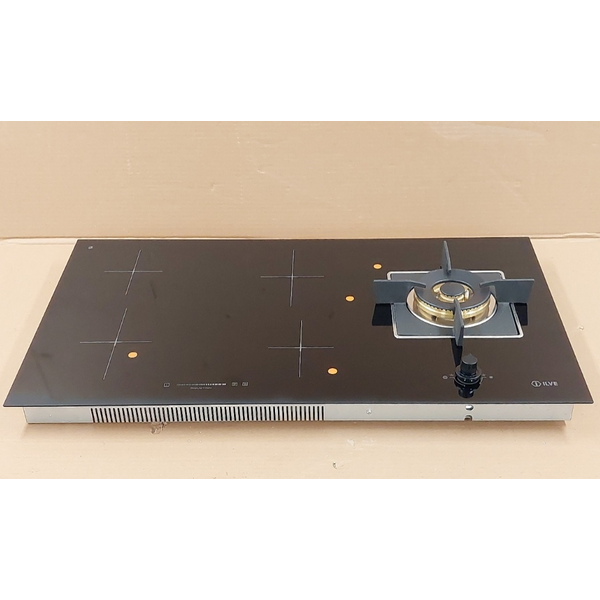 ILVE 90cm Hybrid Induction Cooktop with Natural Gas Wok ILBV94+1