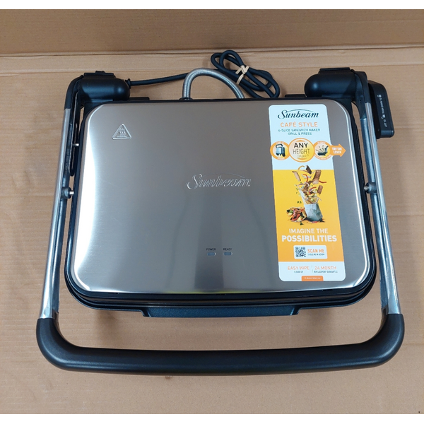 Sunbeam Cafe Style 6-Slice Sandwich Press & Maker GRM7000SS
