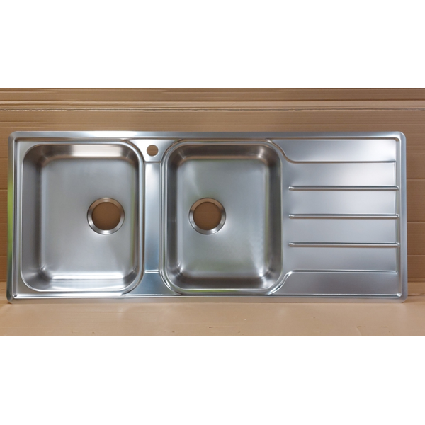Blanco Double Bowl Right Hand Drainer Sink LEMIS8SLIFK5
