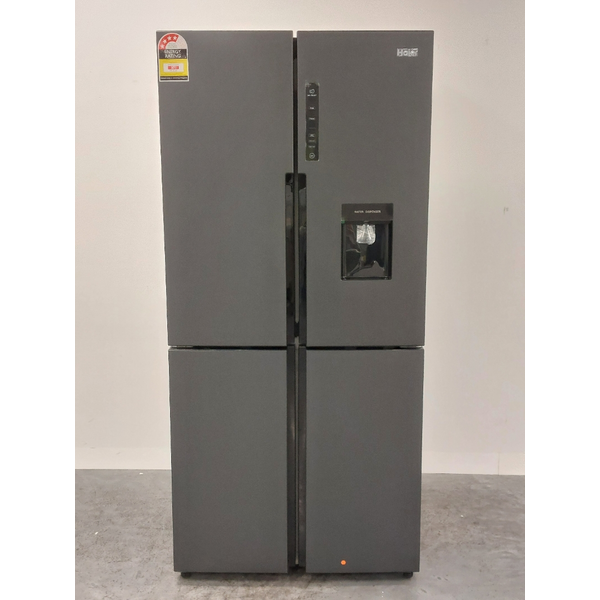 Haier 463L Quad Door Frost Free Fridge with Water Dispenser Black HRF516YHC