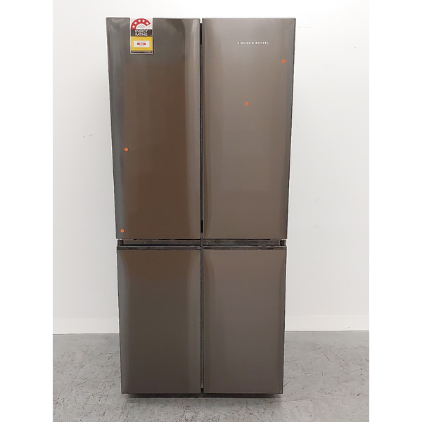 Fisher & Paykel Series 7 498L Quad Door Refrigerator Black Stainless Steel RF500QNB1
