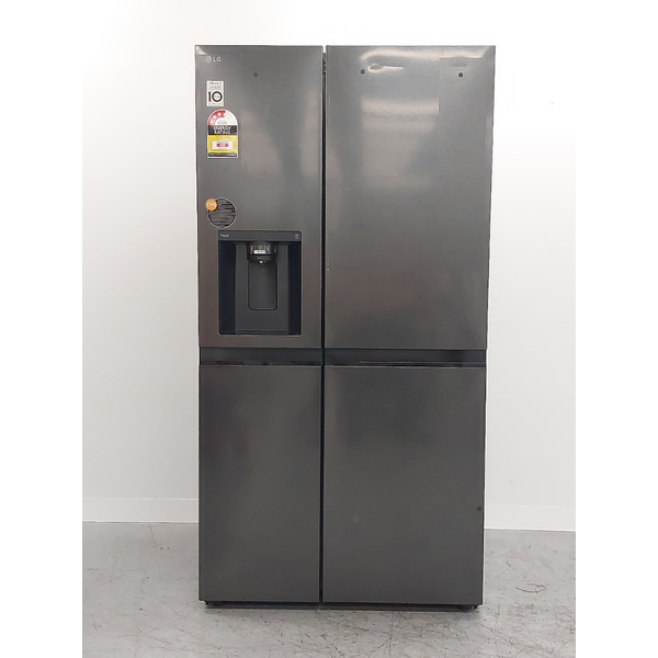 LG 635L Side by Side Fridge with Ice & Water Matte Black GS-L600MBL