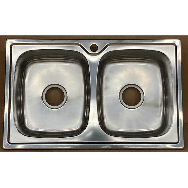 Oliveri Endeavour Double Bowl Topmount Sink EE64-1TH