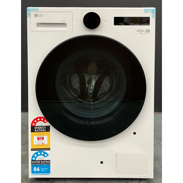 LG 12kg Series 9 Front Load Washing Machine Essence White WX9-1412W