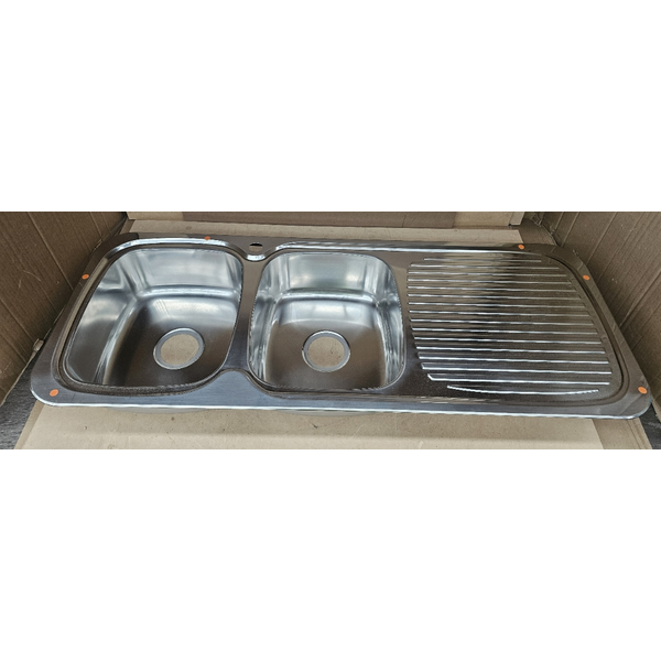 Oliveri Lakeland Double Bowl Right Hand Drainer Sink LL156