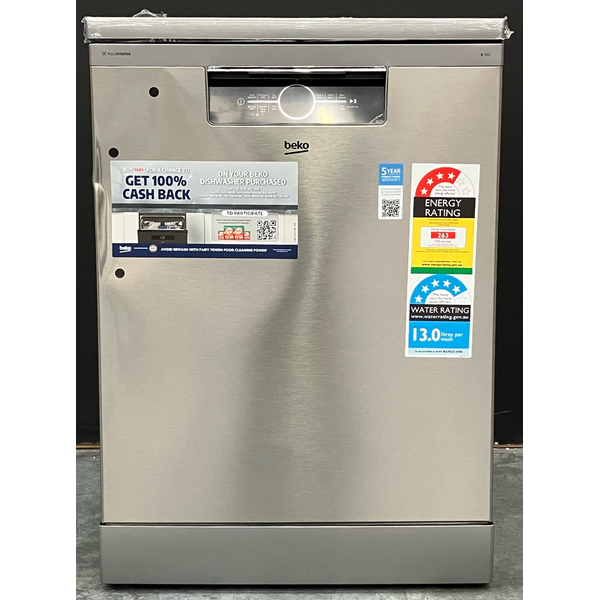 Beko 60cm Freestanding Dishwasher 16 Place Platinum Steel BDFB1630X