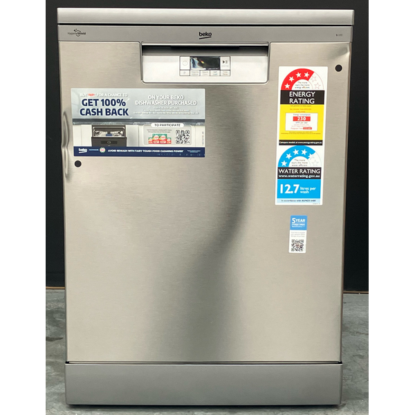 Beko 60cm Freestanding Dishwasher 14 Place Platinum Steel BDFB1410X