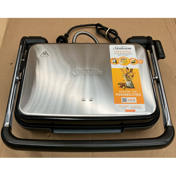 Sunbeam Cafe Style 6-Slice Sandwich Press & Maker GRM7000SS