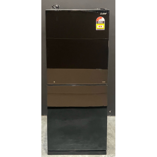 Mitsubishi Electric 421L Bottom Mount Refrigerator Brilliant Black Glass MR-HGS421EX-GBK-A