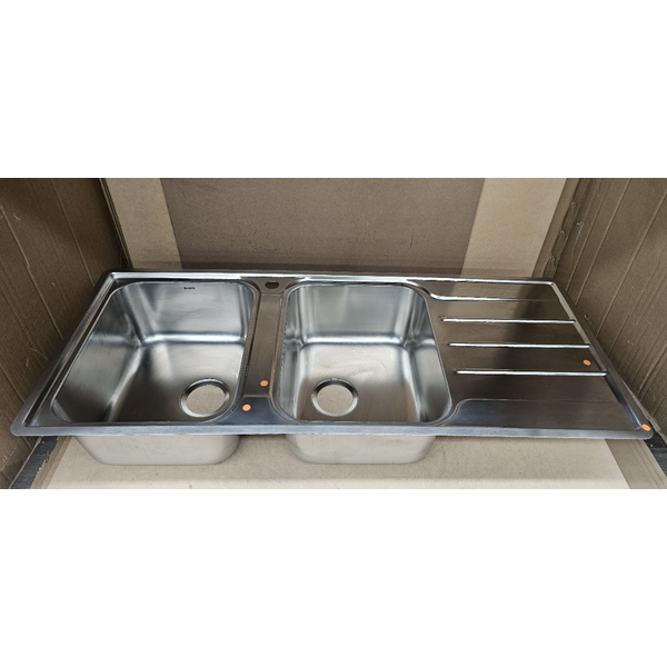 Blanco Double Bowl Right Hand Drainer Sink LEMIS8SLIFK5