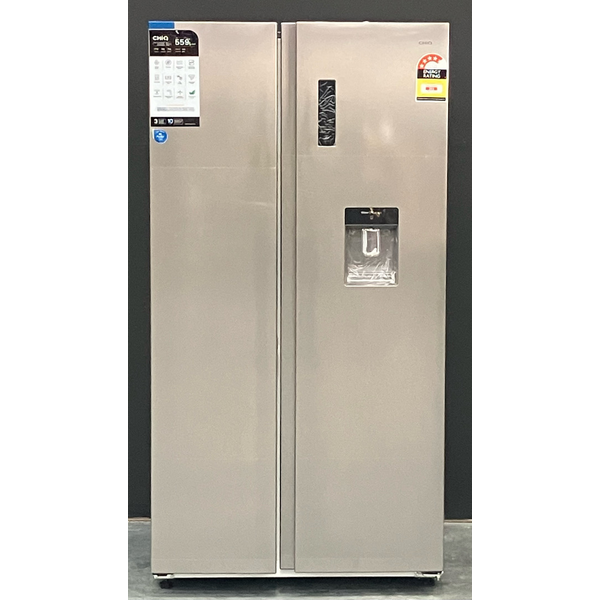 CHiQ 559L Side by Side Refrigerator Silver CSS557NSD4E