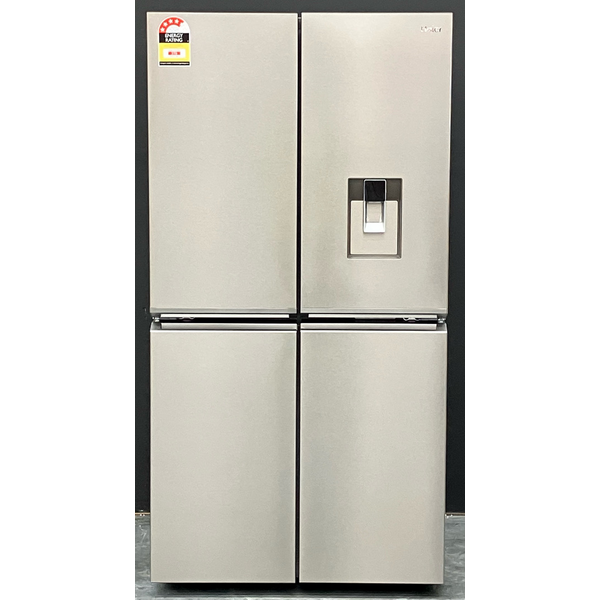Haier 623L Quad Door Refrigerator with Ice and Water Satina Silver HRF680YPS