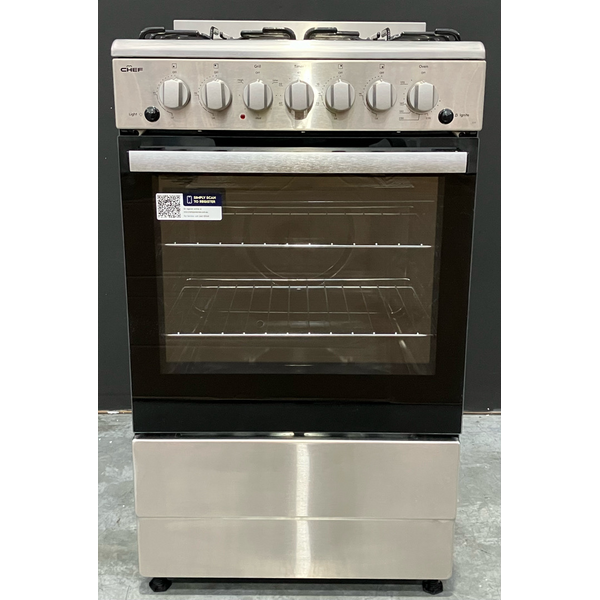 Chef 54cm Conventional Gas Stainless Steel Freestanding Oven CFG504SCH