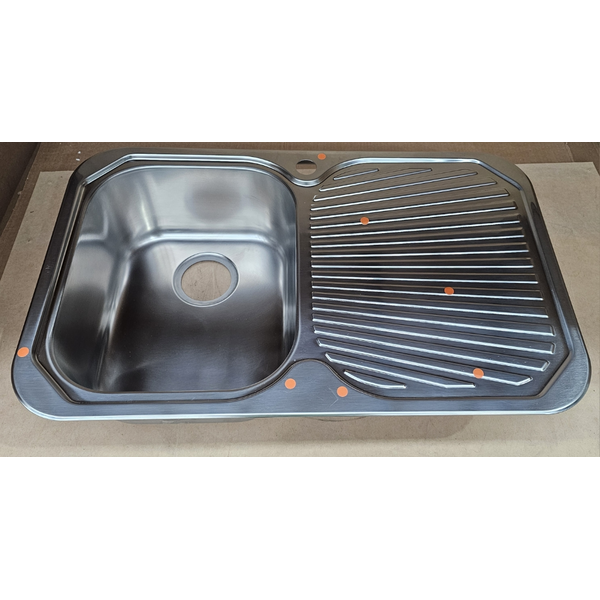 Oliveri Petite Single Bowl Right Hand Drainer Topmount Sink PE321