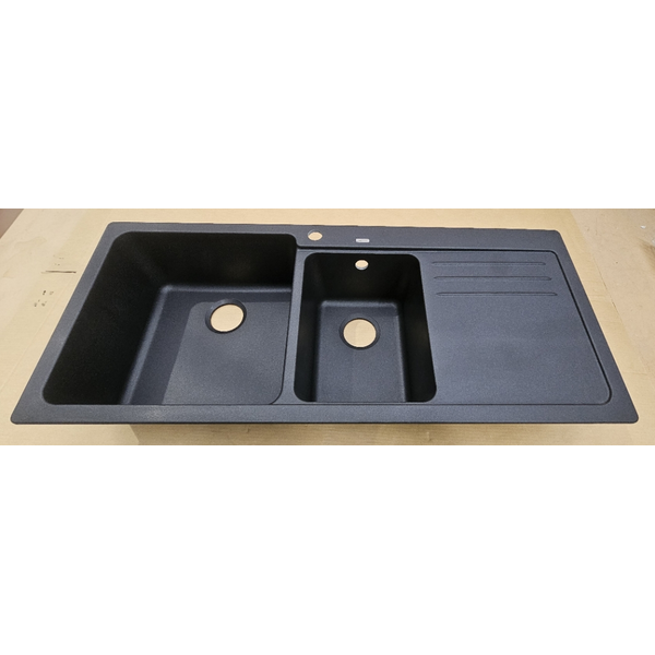 Blanco Bowl and 3/4 Inset Sink with Right Hand Drainer Anthracite NAYA8SK5