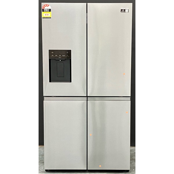 Hisense 640L PureFlex Quad Door Refrigerator with Non-Plumbed Ice and Water Dispenser Dark Stainless Steel HRCD640TBW