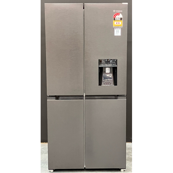 Westinghouse 492L French Door Fridge with Non-Plumbed Water Dispenser Charcoal Matte Black WQE4960BA