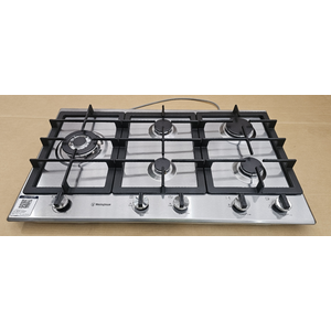 Westinghouse 90cm 5 Burner Natural Gas Stainless Steel Cooktop WHG954SC