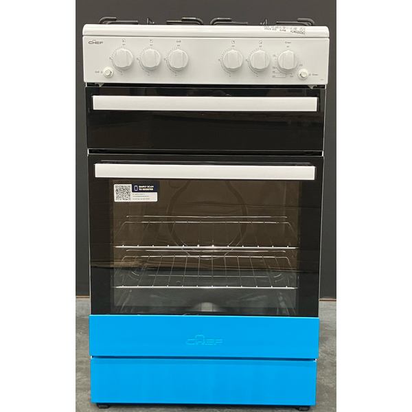 Chef 54cm Conventional Gas White Freestanding Oven CFG503WCH