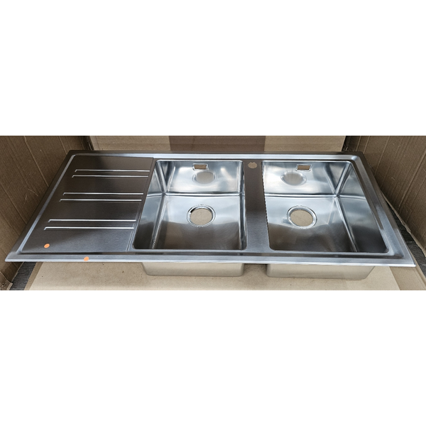 Barazza Easy Double Bowl Left Hand Drainer Sink EASY200R