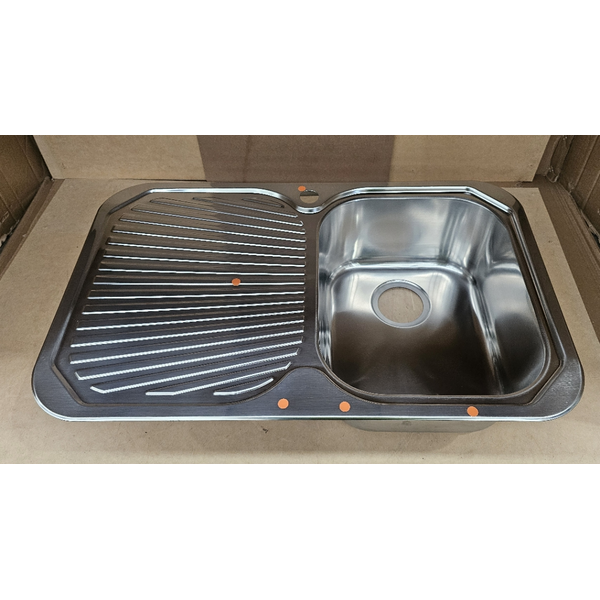 Oliveri Petite Single Bowl Left Hand Drainer Topmount Sink PE322